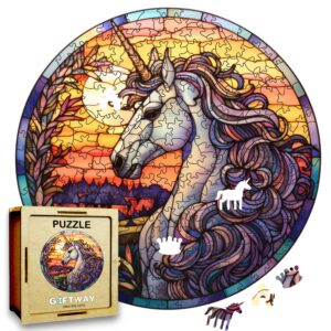 Puzzle Drewniane Jednorożec 217 el. Układanka dla Dorosłych Premium v.11