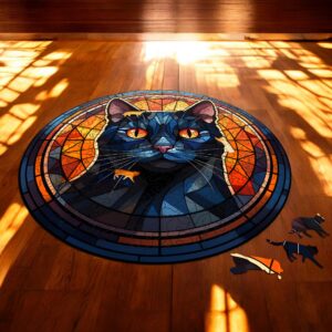 Puzzle Drewniane Kot 224 el. Układanka dla Dorosłych Premium Zwierzęta v.14