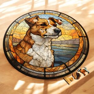 Puzzle Drewniane Pies 217 el. Układanka dla Dorosłych Premium Zwierzęta v19