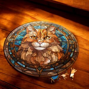 Puzzle Drewniane Kot 224 el. Układanka dla Dorosłych Premium Zwierzęta v.29