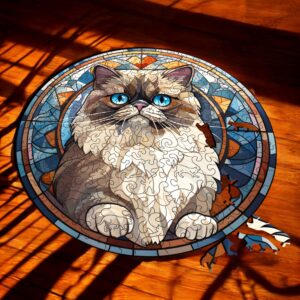 Puzzle Drewniane Kot 224 el. Układanka dla Dorosłych Premium Zwierzęta v.34