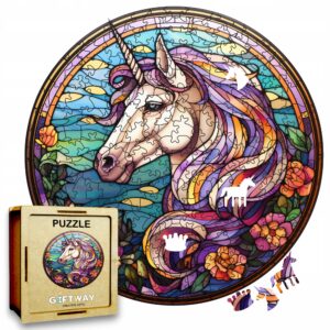 Puzzle Drewniane Jednorożec 217 el. Układanka dla Dorosłych Premium v.3