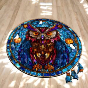 Puzzle Drewniane Sowa 150 el. Układanka dla Dorosłych Premium Zwierzęta v10