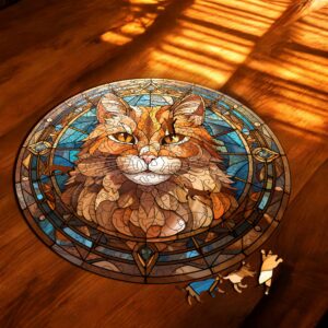 Puzzle Drewniane Kot 224 el. Układanka dla Dorosłych Premium Zwierzęta v.29