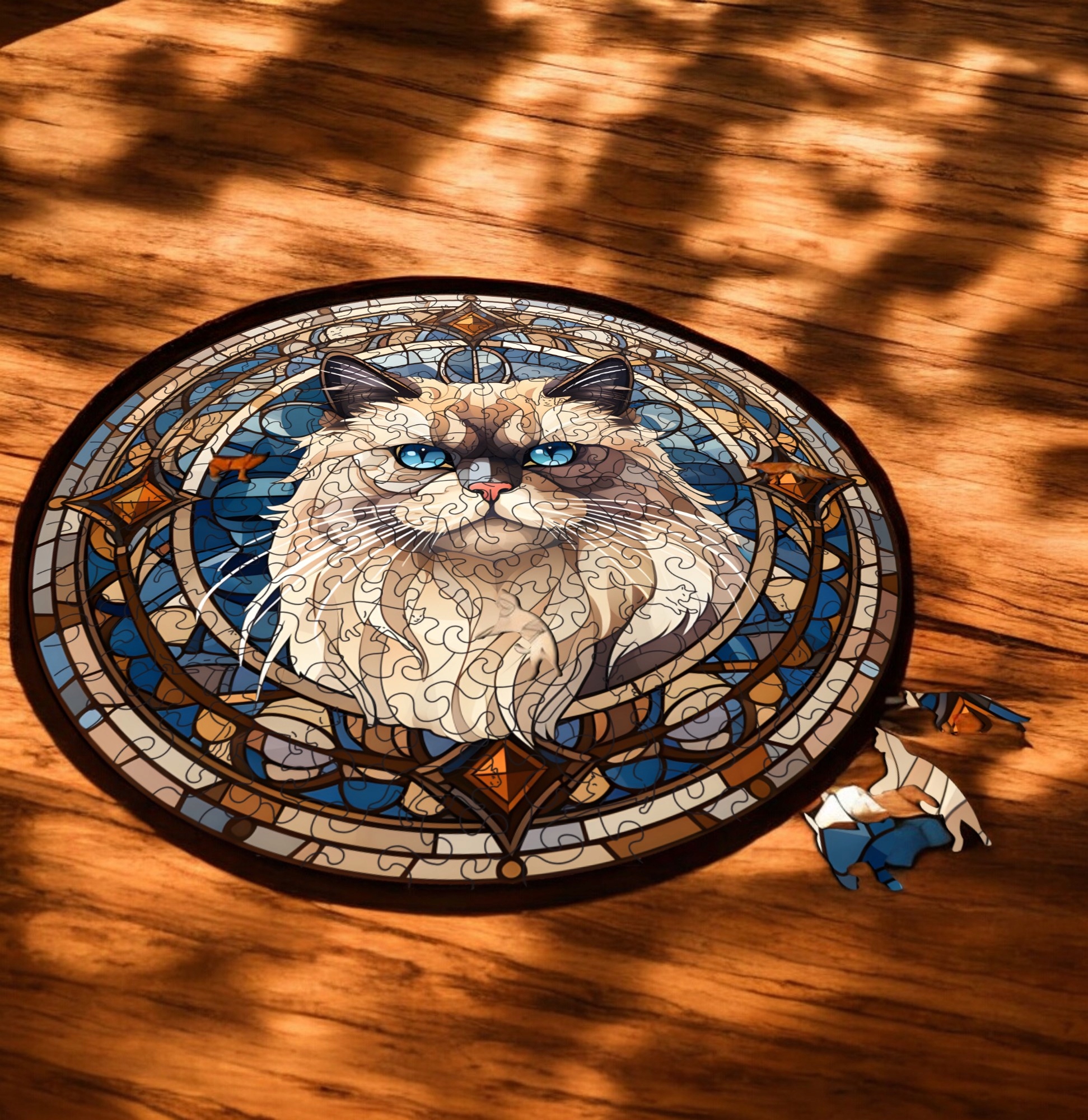 Puzzle Drewniane Kot 224 el. Układanka dla Dorosłych Premium Zwierzęta v.11 Puzzle Drewniane Kot 224 el. Układanka dla Dorosłych Premium Zwierzęta v.11