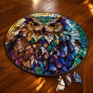 Puzzle Drewniane Sowa 150 el. Układanka dla Dorosłych Premium Zwierzęta v15