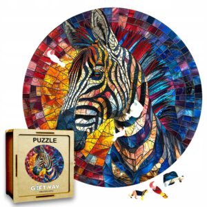 Puzzle Drewniane Zebra 224 el. Układanka dla Dorosłych 3D Zwierzęta v.2
