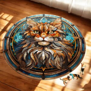 Puzzle Drewniane Kot 224 el. Układanka dla Dorosłych Premium Zwierzęta v.35