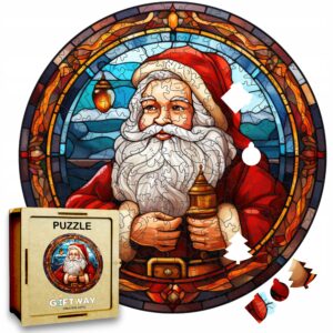 Puzzle Drewniane Święty Mikołaj 217 el. Układanka dla Dorosłych Święta