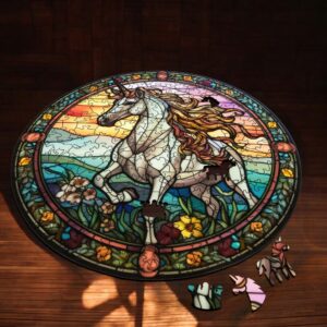 Puzzle Drewniane Jednorożec 217 el. Układanka dla Dorosłych Premium v.13