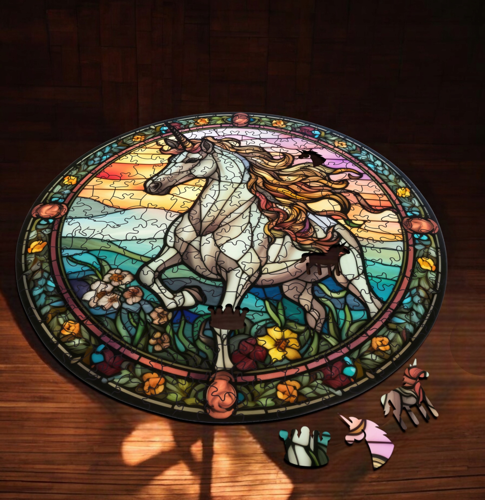 Puzzle Drewniane Jednorożec 217 el. Układanka dla Dorosłych Premium v.13 Puzzle Drewniane Jednorożec 217 el. Układanka dla Dorosłych Premium v.13