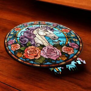 Puzzle Drewniane Jednorożec 217 el. Układanka dla Dorosłych Premium v.4