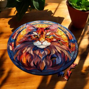 Puzzle Drewniane Kot 224 el. Układanka dla Dorosłych Premium Zwierzęta v.39