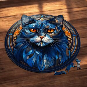 Puzzle Drewniane Kot 224 el. Układanka dla Dorosłych Premium Zwierzęta v.43