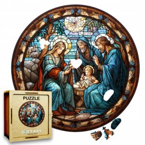 Puzzle Drewniane Stajenka 208 el. Układanka dla Dorosłych Katolickie v.13