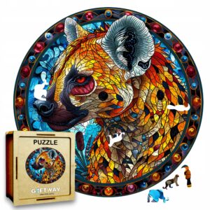 Puzzle Drewniane Hiena 224 el. Układanka dla Dorosłych 3D Zwierzęta v.2