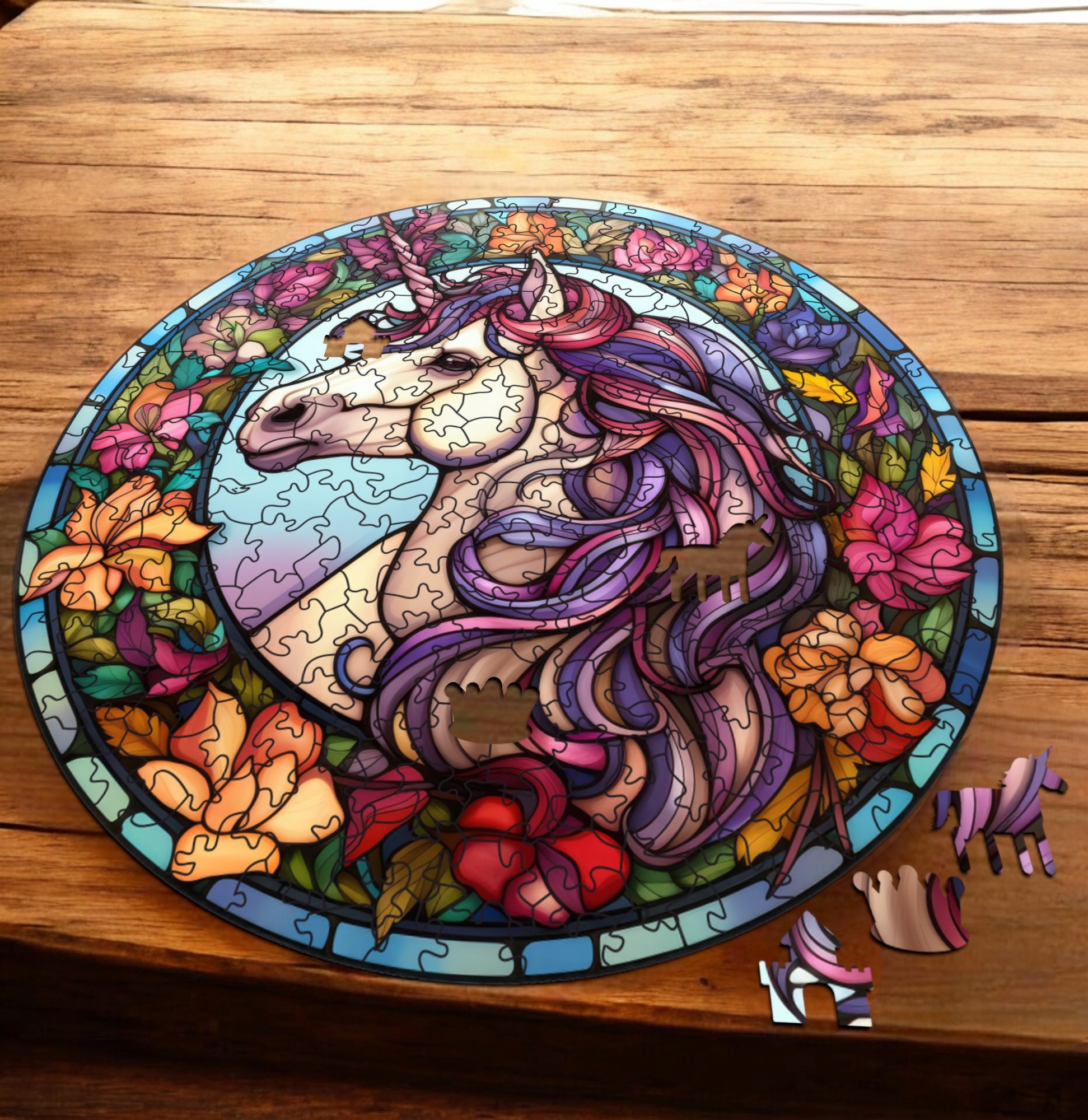 Puzzle Drewniane Jednorożec 217 el. Układanka dla Dorosłych Premium v.6 Puzzle Drewniane Jednorożec 217 el. Układanka dla Dorosłych Premium v.6