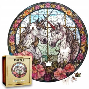 Puzzle Drewniane Jednorożec 217 el. Układanka dla Dorosłych Premium v.16