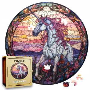 Puzzle Drewniane Jednorożec 217 el. Układanka dla Dorosłych Premium v.9