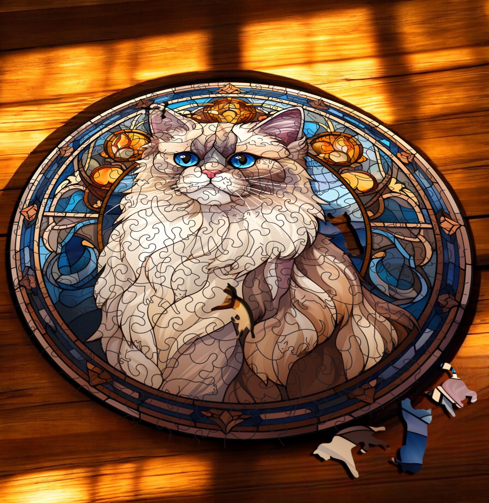 Puzzle Drewniane Kot 224 el. Układanka dla Dorosłych Premium Zwierzęta v.33 Puzzle Drewniane Kot 224 el. Układanka dla Dorosłych Premium Zwierzęta v.33