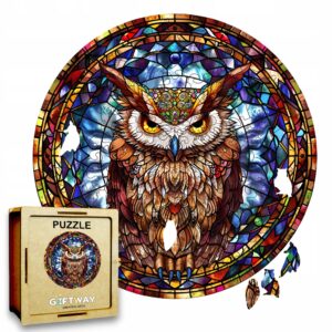 Puzzle Drewniane Sowa 150 el. Układanka dla Dorosłych Premium Zwierzęta v17
