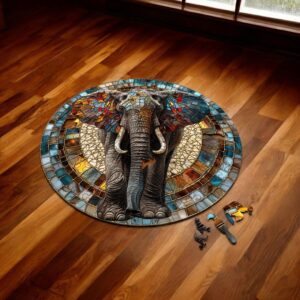 Puzzle Drewniane Słoń 224 el. Układanka dla Dorosłych 3D Zwierzęta v.1