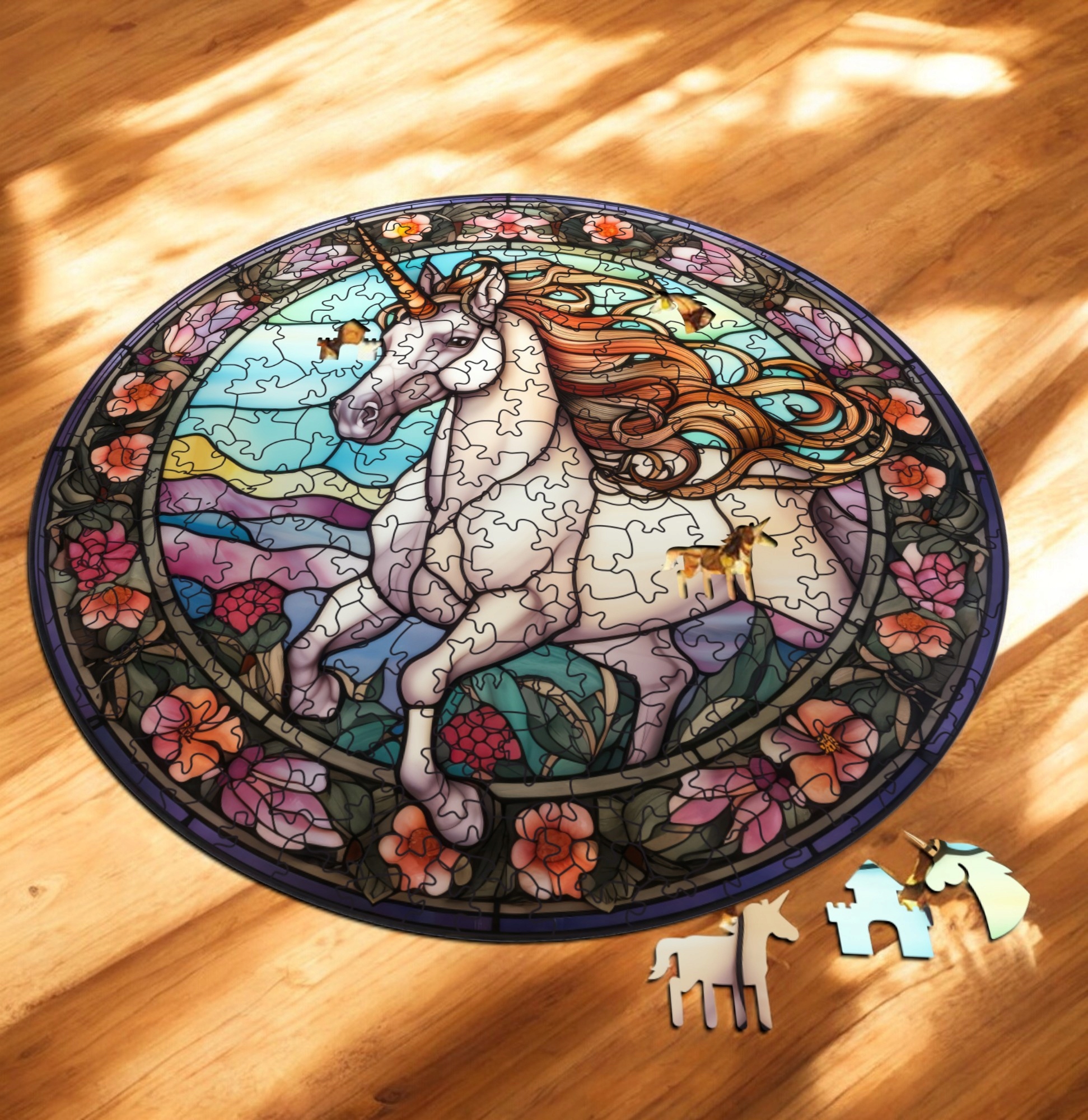 Puzzle Drewniane Jednorożec 217 el. Układanka dla Dorosłych Premium v.14 Puzzle Drewniane Jednorożec 217 el. Układanka dla Dorosłych Premium v.14