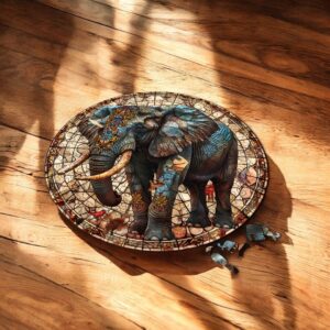 Puzzle Drewniane Słoń 224 el. Układanka dla Dorosłych 3D Zwierzęta v.2