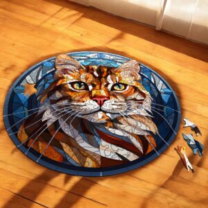 Puzzle Drewniane Kot 224 el. Układanka dla Dorosłych Premium Zwierzęta v.20