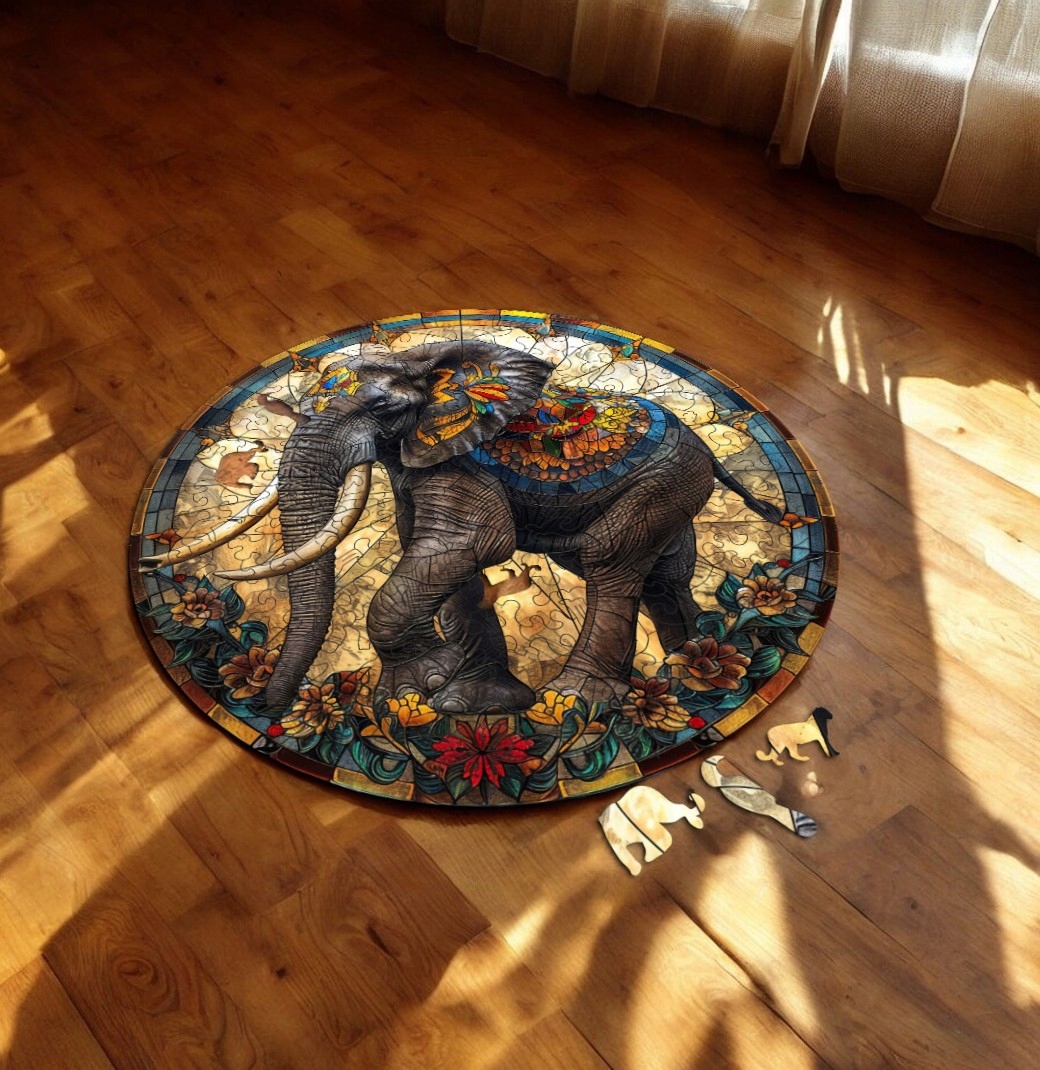 Puzzle Drewniane Słoń 224 el. Układanka dla Dorosłych 3D Zwierzęta v.3 Puzzle Drewniane Słoń 224 el. Układanka dla Dorosłych 3D Zwierzęta v.3