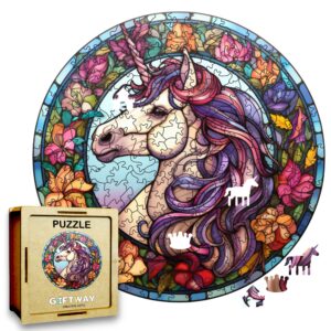 Puzzle Drewniane Jednorożec 217 el. Układanka dla Dorosłych Premium v.6