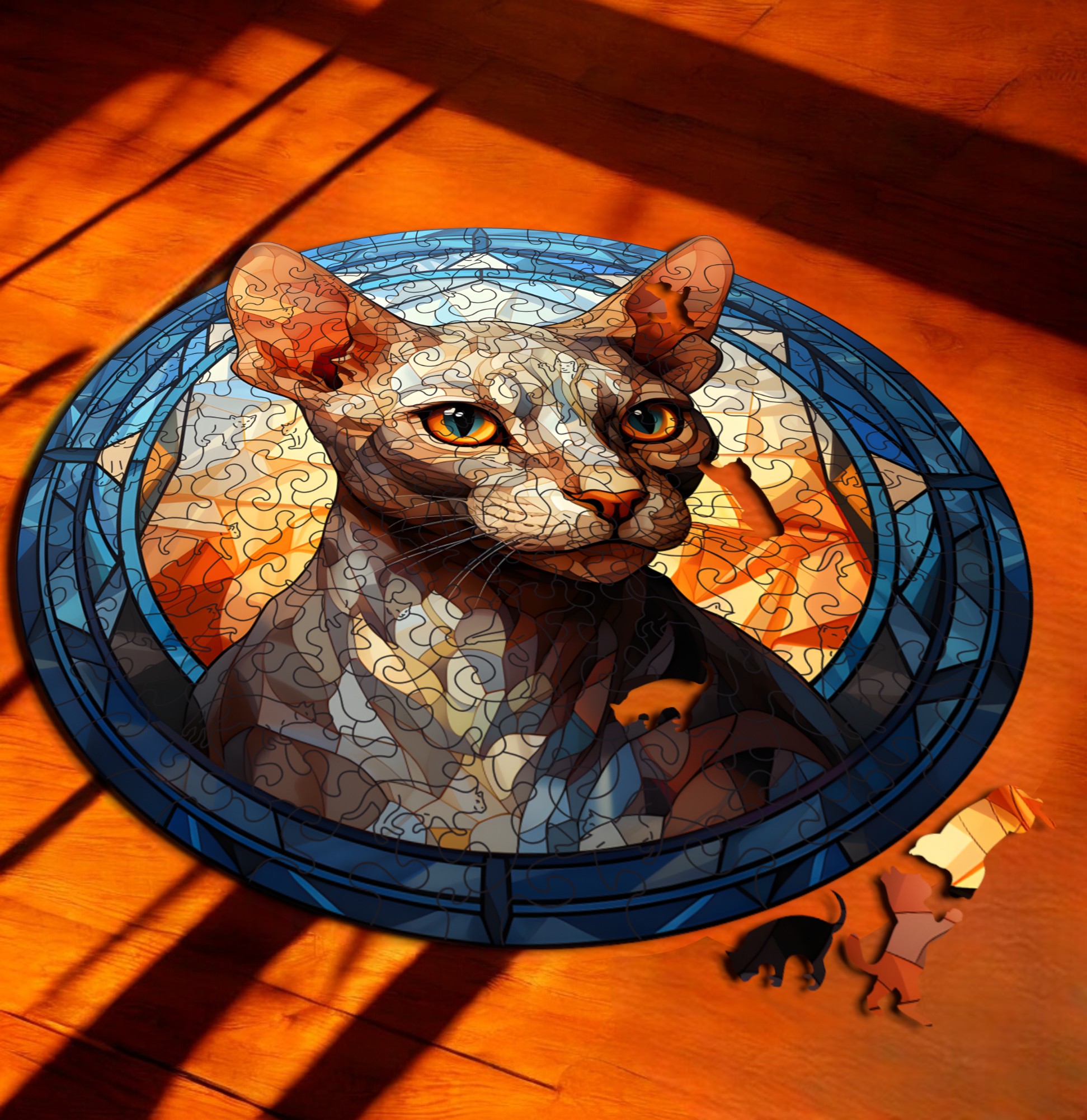 Puzzle Drewniane Kot 224 el. Układanka dla Dorosłych Premium Zwierzęta v.31 Puzzle Drewniane Kot 224 el. Układanka dla Dorosłych Premium Zwierzęta v.31