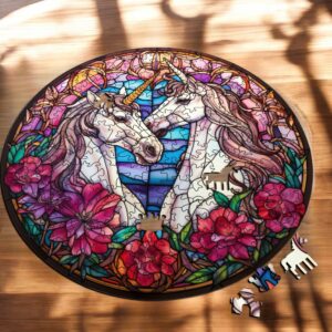 Puzzle Drewniane Jednorożec 217 el. Układanka dla Dorosłych Premium v.17