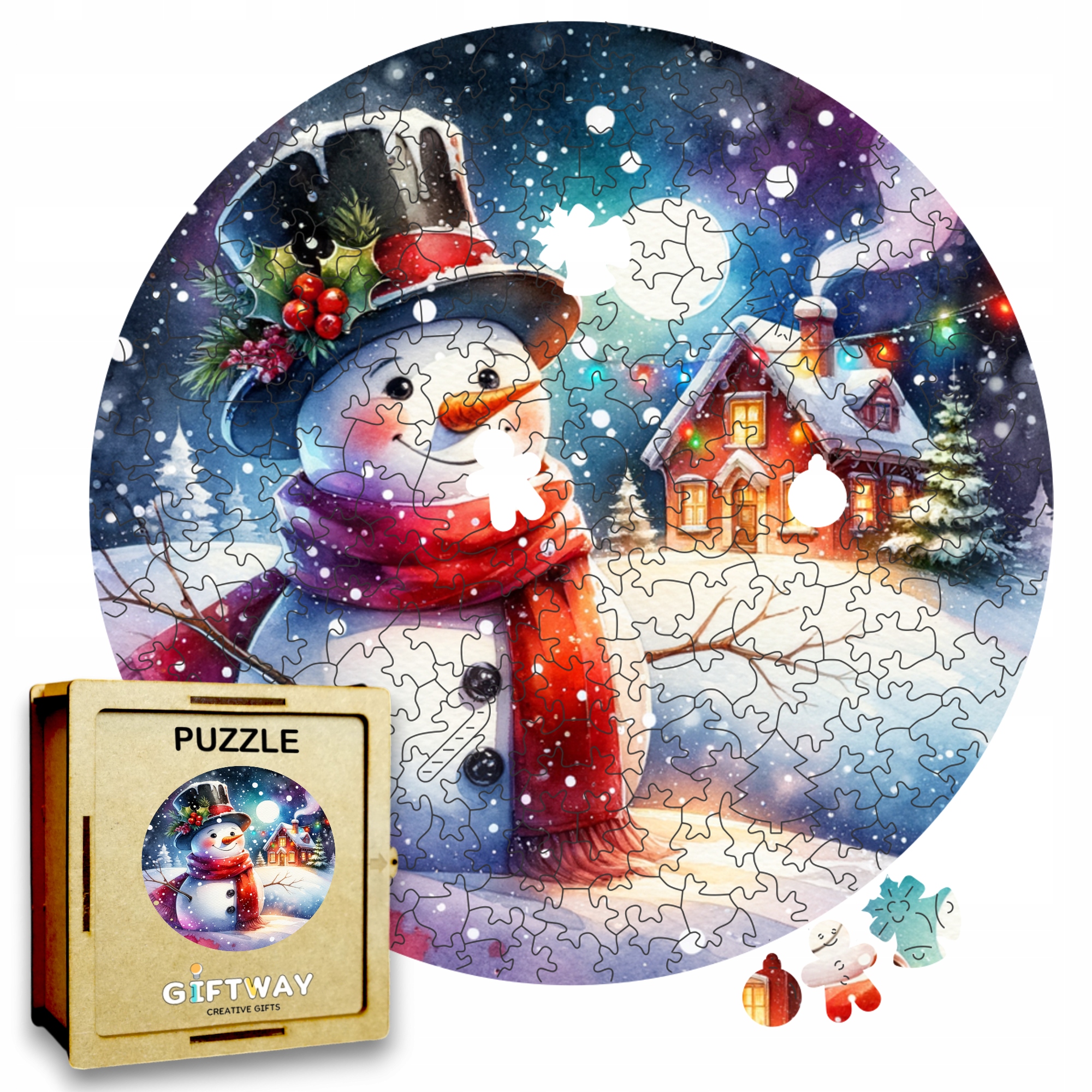 Puzzle Drewniane Boże Narodzenie 217 el. Układanka dla Dorosłych Święta v.5 Puzzle Drewniane Boże Narodzenie 217 el. Układanka dla Dorosłych Święta v.5