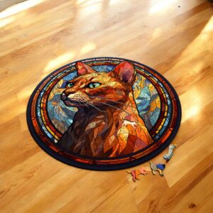 Puzzle Drewniane Kot 224 el. Układanka dla Dorosłych Premium Zwierzęta v.2