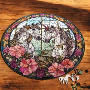 Puzzle Drewniane Jednorożec 217 el. Układanka dla Dorosłych Premium v.16