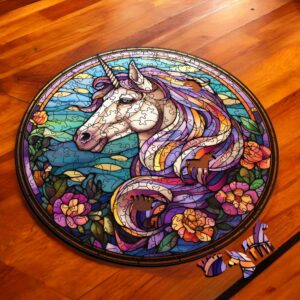 Puzzle Drewniane Jednorożec 217 el. Układanka dla Dorosłych Premium v.3