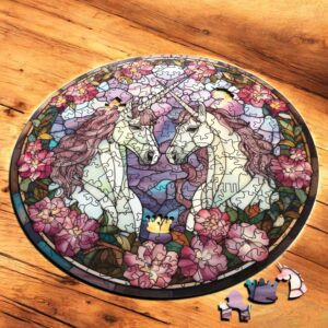 Puzzle Drewniane Jednorożec 217 el. Układanka dla Dorosłych Premium v.19