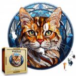 Puzzle Drewniane Kot 224 el. Układanka dla Dorosłych Premium Zwierzęta v.20