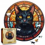 Puzzle Drewniane Kot 224 el. Układanka dla Dorosłych Premium Zwierzęta v.12