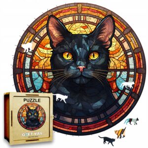 Puzzle Drewniane Kot 224 el. Układanka dla Dorosłych Premium Zwierzęta v.12