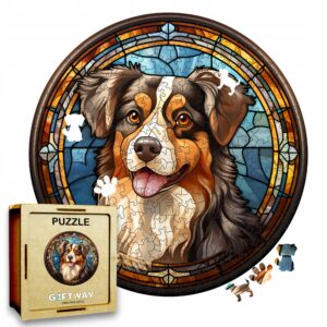 Puzzle Drewniane Pies 217 el. Układanka dla Dorosłych Premium Zwierzęta v.4