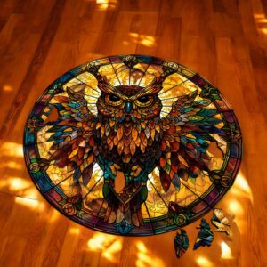 Puzzle Drewniane Sowa 150 el. Układanka dla Dorosłych Premium Zwierzęta v.7