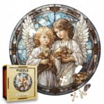 Puzzle Drewniane Aniołki 208 el. Układanka dla Dorosłych Katolickie v.1