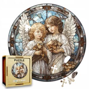 Puzzle Drewniane Aniołki 208 el. Układanka dla Dorosłych Katolickie v.1