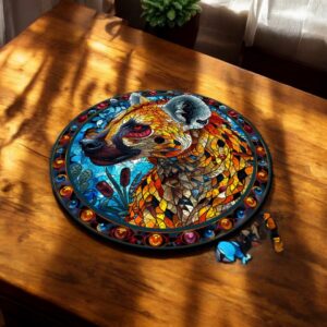 Puzzle Drewniane Hiena 224 el. Układanka dla Dorosłych 3D Zwierzęta v.2