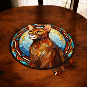 Puzzle Drewniane Kot 224 el. Układanka dla Dorosłych Premium Zwierzęta v.4