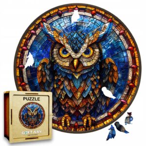 Puzzle Drewniane Sowa 150 el. Układanka dla Dorosłych Premium Zwierzęta v19