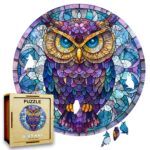 Puzzle Drewniane Sowa 150 el. Układanka dla Dorosłych Premium Zwierzęta v12