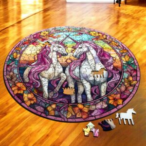 Puzzle Drewniane Jednorożec 217 el. Układanka dla Dorosłych Premium v.2